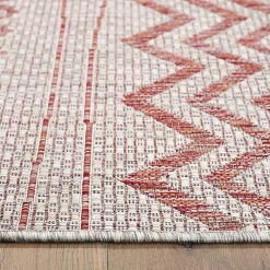 Kirklands Home Outdoor Rugs|Geometric Stripe Sun Shower Outdoor Area Rug, 7x9