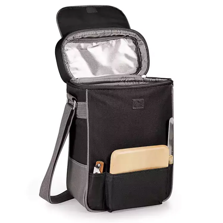 Kirklands Home Barware|Georgia Tech Yellow Jackets Wine & Cheese Tote Black