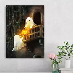 Online Ghostly Sweethearts Canvas Art Print Halloween