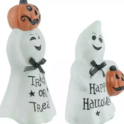 Ghosts and Jack-O-Lanterns Figurines, Set of 2 Halloween