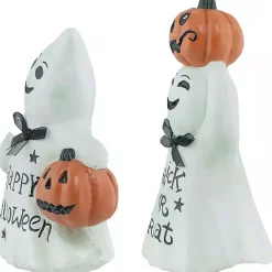 Ghosts and Jack-O-Lanterns Figurines, Set of 2 Halloween