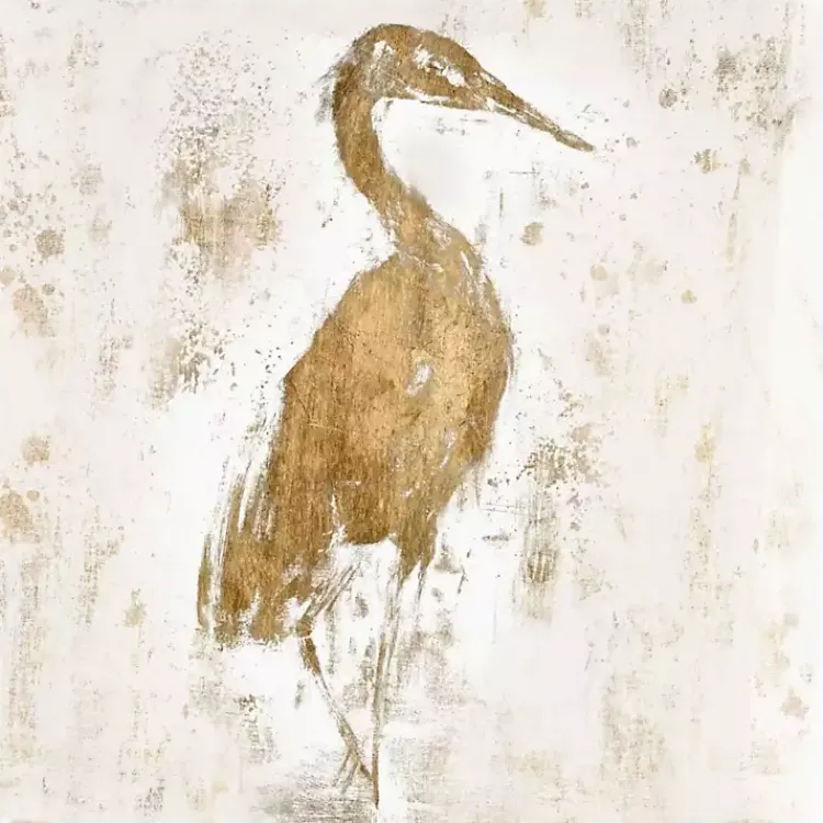 Kirklands Home Canvas Art|Gilded Heron I Canvas Art Print