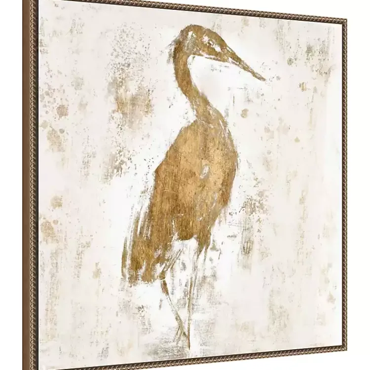 Kirklands Home Canvas Art|Gilded Heron I Canvas Art Print