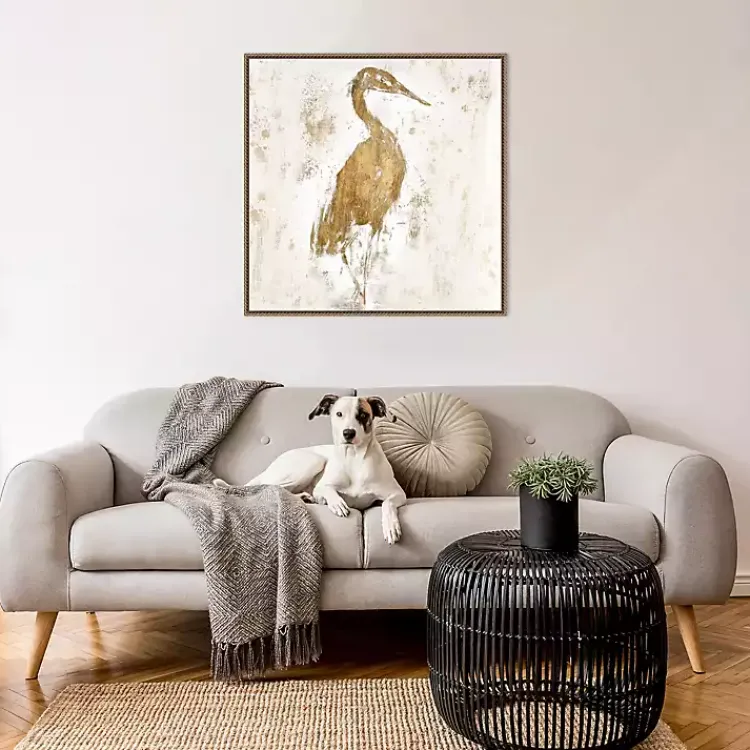 Kirklands Home Canvas Art|Gilded Heron I Canvas Art Print