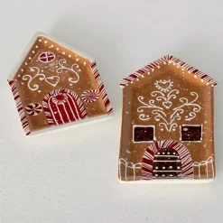 Outlet Gingerbread House Serving Trays, Set of 2 Christmas Dining & Entertaining