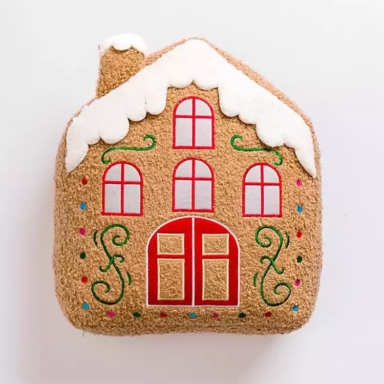 Hot Gingerbread House Shaped Christmas Pillow Christmas Pillows