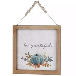 Hot Give Thanks & Be Grateful Wall Plaques, Set of 2 Fall