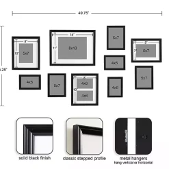 Kirklands Home Gallery Wall Frames|Glam Black 10-pc. Gallery Wall Frame Set