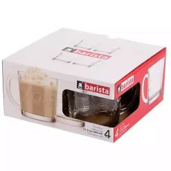 Kirklands Home Glassware & Drinkware|Glass Embossed Coffee Mugs, Set of 4 Clear