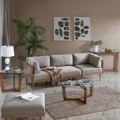 Kirklands Home Coffee Tables|Glass Triangular Walker Coffee Table Brown