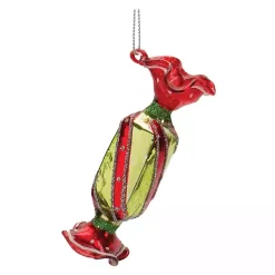 Outlet Glass Wrapped Christmas Candy Ornaments, Set of 12 Christmas Ornaments