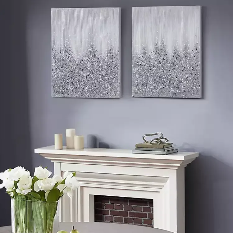 Kirklands Home Canvas Art|Glimmer Gradient 2-pc. Abstract Wall Art