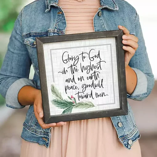 Sale Glory to God Framed Wall Plaque Christmas Art & Wall Decor