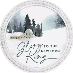 Outlet Glory to the Newborn King Round Wall Plaque Christmas Art & Wall Decor