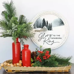 Outlet Glory to the Newborn King Round Wall Plaque Christmas Art & Wall Decor