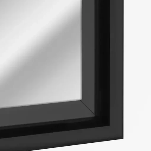 Kirklands Home Framed Mirrors|Glossy Black Frame Leaning Mirror