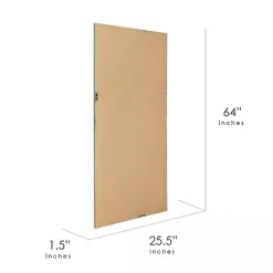 Kirklands Home Framed Mirrors|Glossy Black Frame Leaning Mirror