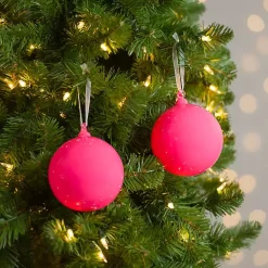 New Glossy Ball 2-pc. Ornament Set, 4 in. Christmas Ornaments