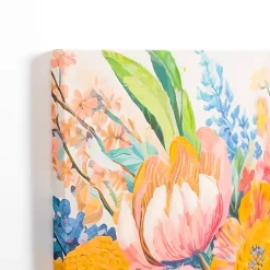 Kirklands Home Canvas Art|Glowing Florals Canvas Art Print Multi