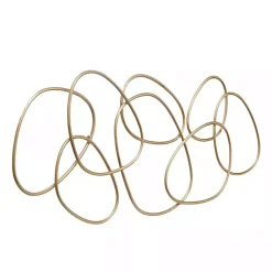 Kirklands Home Wall Plaques|Abstract Rings Metal Wall Plaque Gold
