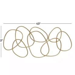 Kirklands Home Wall Plaques|Abstract Rings Metal Wall Plaque Gold