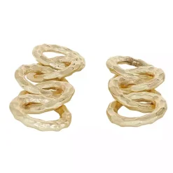 Outlet Aluminum Chain Link Sculptures, Set of 2 Statues & Figurines