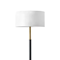 Kirklands Home Floor Lamps|Gold and Black Simple Stem Floor Lamp White