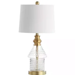 Kirklands Home Table Lamps|Gold and Clear Bubble Glass Table Lamp White