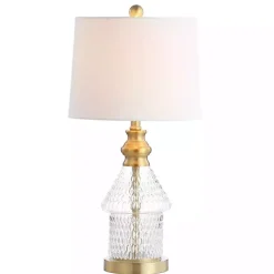 Kirklands Home Table Lamps|Gold and Clear Bubble Glass Table Lamp White
