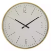 Kirklands Home Clocks|Gold and White Classic Wall Clock
