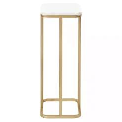 Kirklands Home Accent & End Tables|and White Credele Accent Table Gold