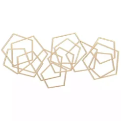 Kirklands Home Wall Plaques|Astraga Pentagon Plaque Gold