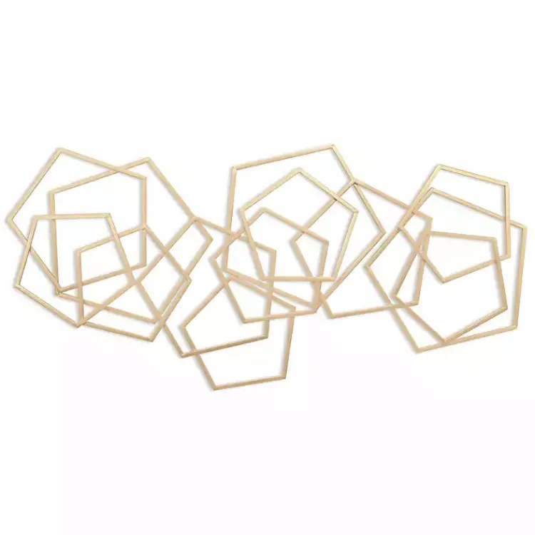 Kirklands Home Wall Plaques|Astraga Pentagon Plaque Gold