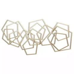 Kirklands Home Wall Plaques|Astraga Pentagon Plaque Gold