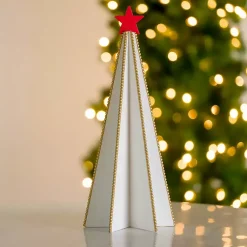 Gold Beaded Wood Christmas Tree, 19 in. Christmas Decorations