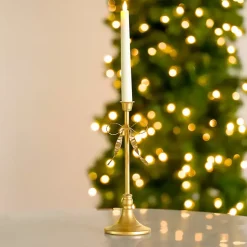 Sale Bow Taper Candle Holder, 12 in. Christmas Decorations