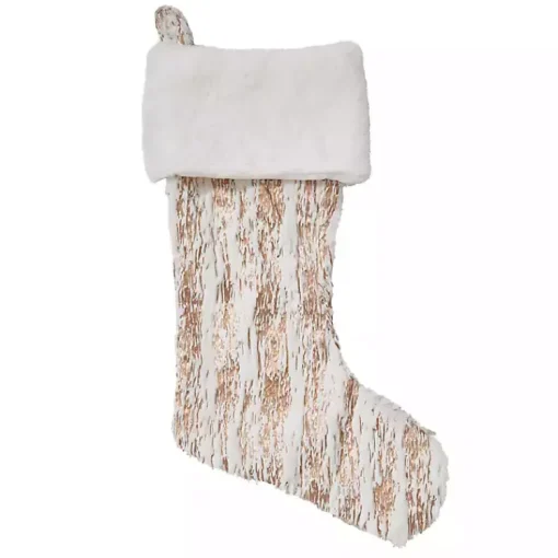 Best Gold Brushed Faux Fur Stocking Christmas Stockings & Stocking Holders