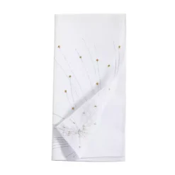 Kirklands Home Table Linens|Gold Cascading Firework Napkins, Set of 4 White