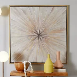 Kirklands Home Canvas Art|Gold Contemporary Burst Framed Canvas Art Print