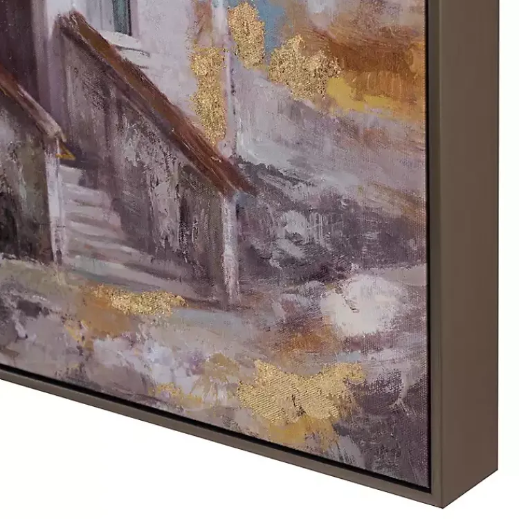 Kirklands Home Canvas Art|Gold Foil Steeple Framed Canvas Art Print