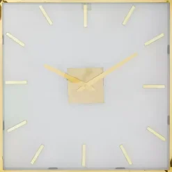 Kirklands Home Clocks|Gold Frame & Clear Face Wall Clock