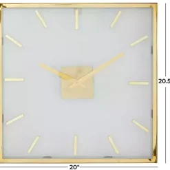 Kirklands Home Clocks|Gold Frame & Clear Face Wall Clock