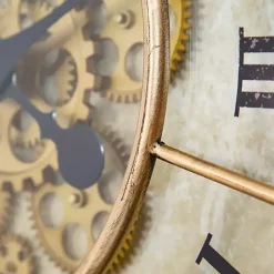 Kirklands Home Clocks|Gold Gilded Frame Round Wall Clock