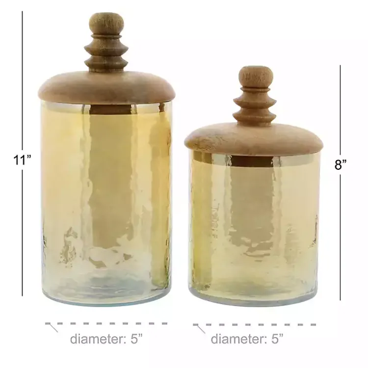 Best Glass Jars, Set of 2 Decorative Bowls & Jars