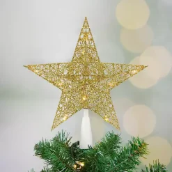 Hot Glitter LED Star Tree Topper Christmas Tree Decorations