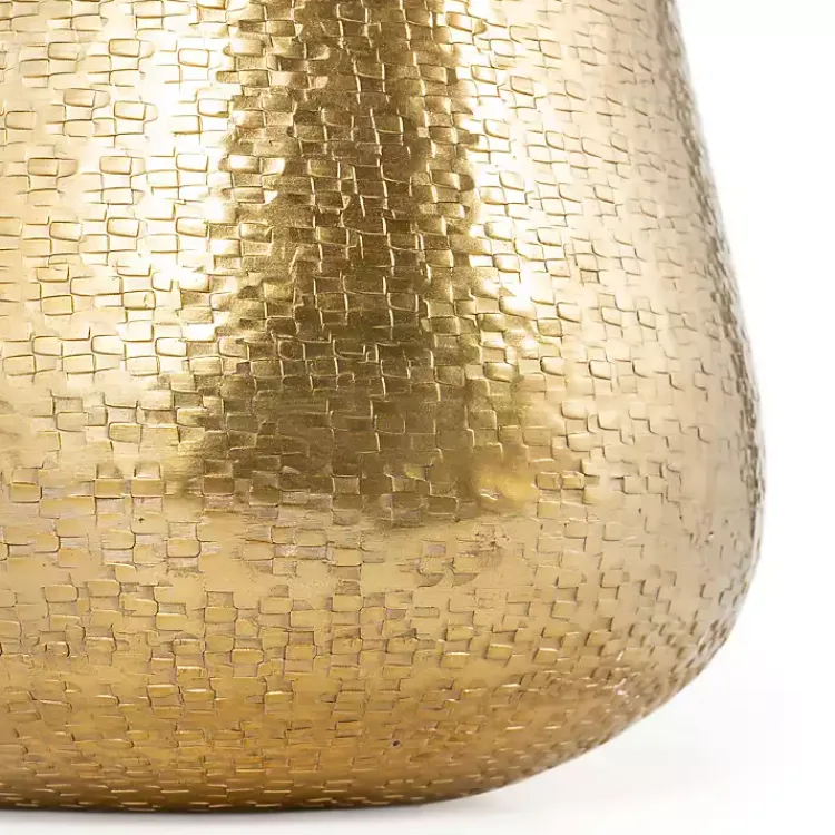 Kirklands Home Planters|Hammered Metal Retta Planter Gold