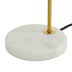 Kirklands Home Table Lamps|Gold Metal and Faux Silk Shade Table Lamp White