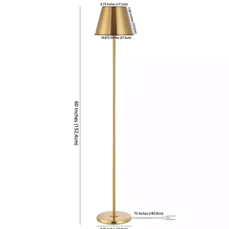 Kirklands Home Floor Lamps|Metal Asher Floor Lamp Gold