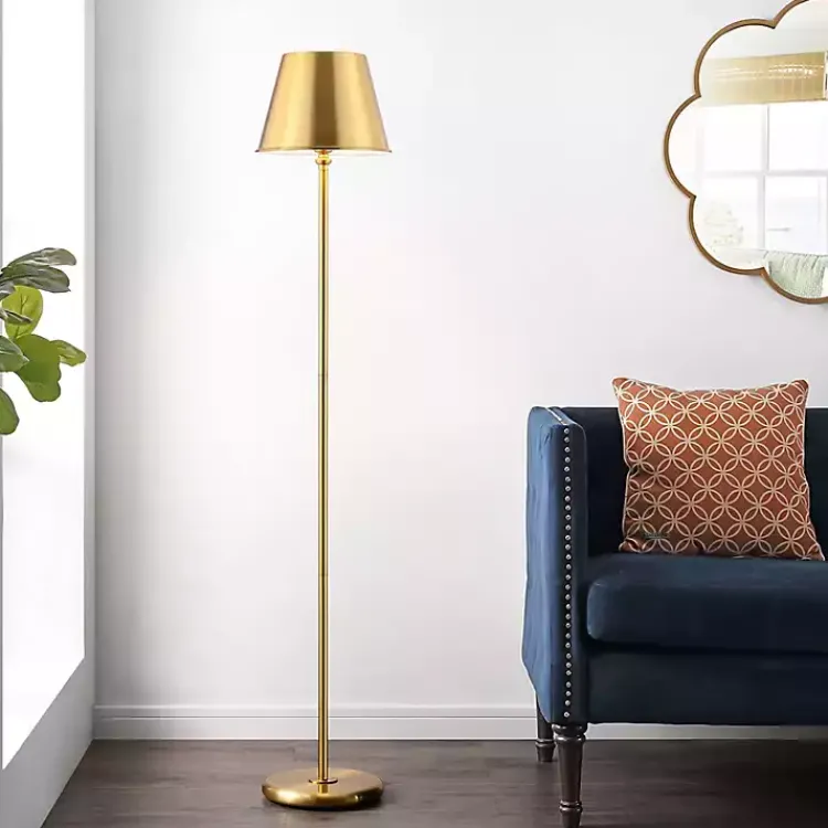 Kirklands Home Floor Lamps|Metal Asher Floor Lamp Gold
