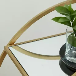 Kirklands Home Kitchen Islands & Bar Carts|Gold Metal Circular Bar Cart